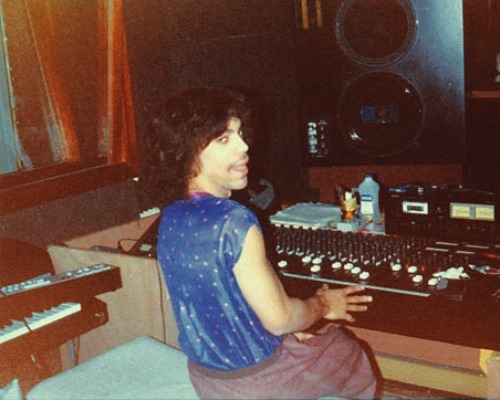 Prince in the studio